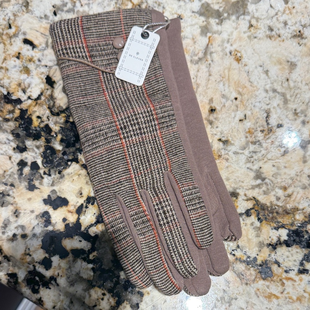 Tweed Patterned Women's Gloves